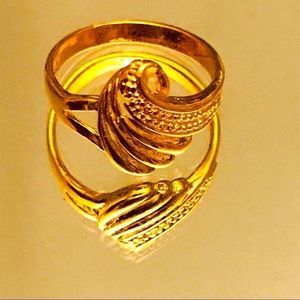 Gold Hammered Ring